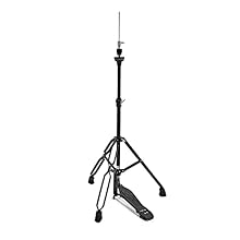 Sturdy Double Braced Hi Hat Stand Fully Height Adjustable - 805-1015mm Non-Slip Rubber Feet Great Looking Black Finish