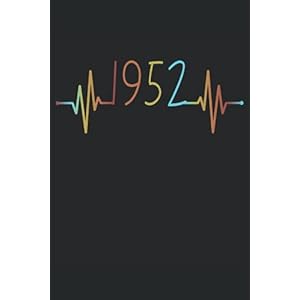 Herzschlag Geburtstag Geboren 1952 Jahr Jahrgang Heartbeat Frequenz: NOTIZBUCH – Lustiges Herzlinie Geburtstags Geschenk…