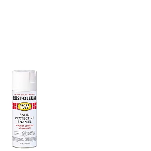 Rust-Oleum 7791830-6PK Stops Rust Spray Paint, 12 oz, Satin White, 6 Pack