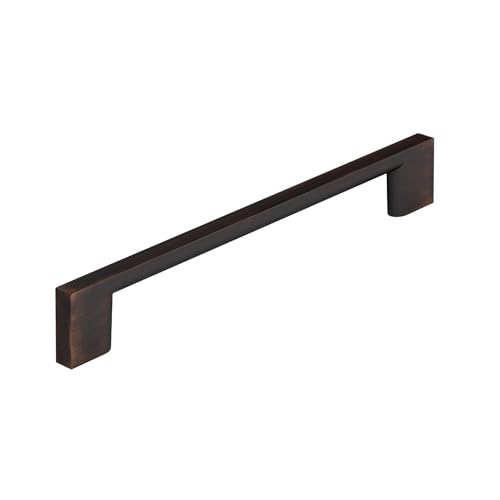 Image of Richelieu Hardware BP8160160BORB Armadale Collection 6 5 /16-inch (160 mm) Center-to-Center Brushed Oil-Rubbed Bronze Modern Cabinet and Drawer Pull Handle for Kitchen, Bathroom, and Furniture