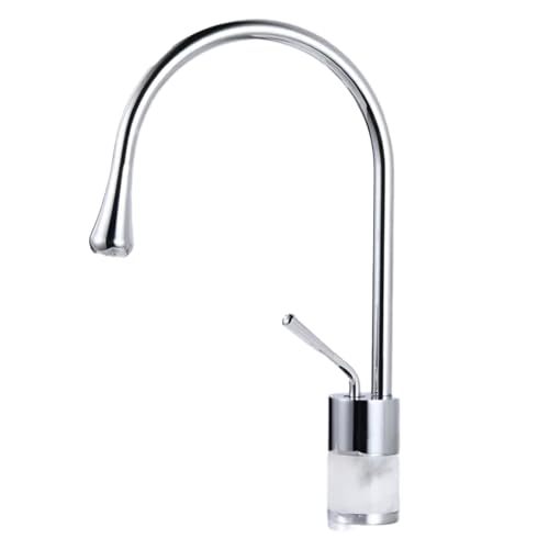 Mitigeur de lavabo de salle de bains de luxe avec bras en laiton monocommande