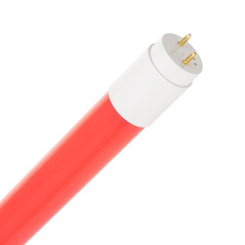 LEDKIA LIGHTING Tubo LED T8 G13 60cm PC de Colores 9W Individual Rojo G13,T8