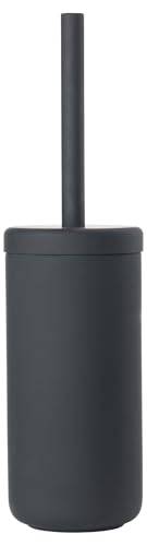 Zone Denmark Ume Toilettenbürste, WC Bürste, Klobürste in Schönem Dänischem Design, aus Steinzeug mit Soft Touch-Beschichtung, Durchm. 10 cm, Höhe 38,7 cm, Schwarz