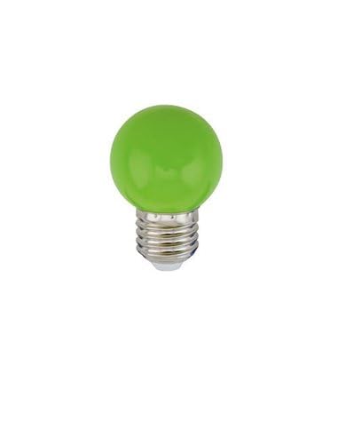 Bombilla LED esférica 1W E27 Verde