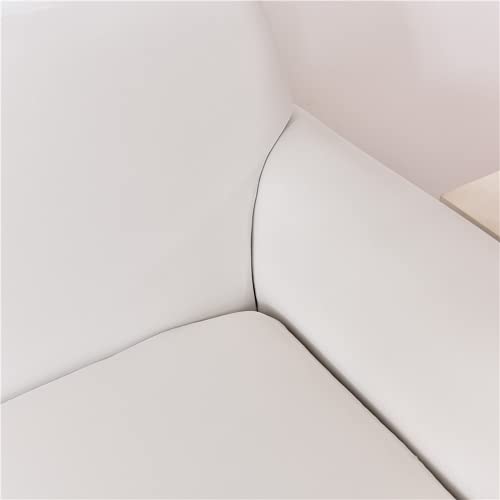 Housse de canapé d'angle blanche XL 4 places extensible en spandex pour salon - 7