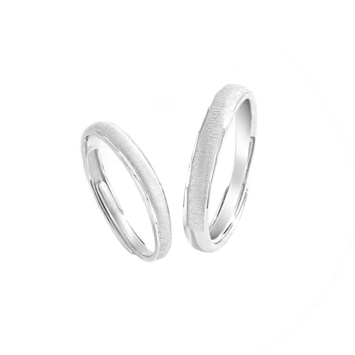 Bague en argent réglable pour femme avec finition mate givrée en argent 925