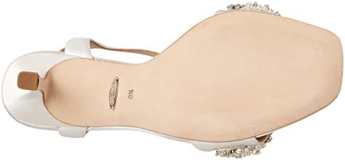 Badgley Mischka Women's Kate Heeled Sandal, Soft White, 11 | Image 3