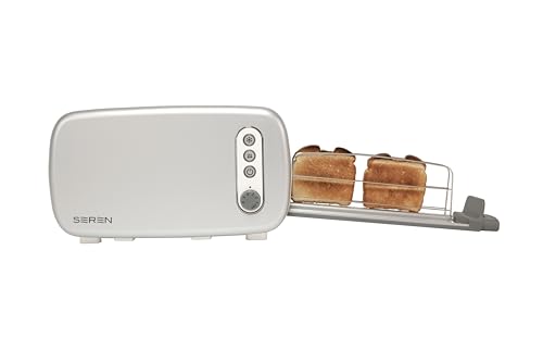 BergHOFF Seren Side Loading Toaster with Cool Touch Exterior and Removable Crumb Tray With Cream Panel use as Serving Tray — view 5
