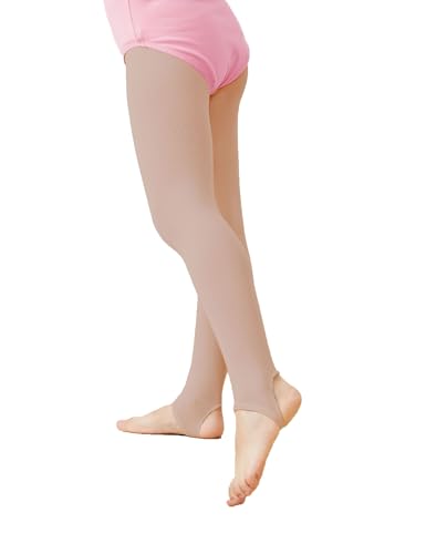 Toddler Girls Women Stirrup Tights for Dance, Ballet, Gymnastics, School