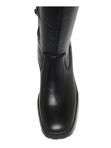 Womens Ria Lug Sole Faux Leather Knee-High Boots3