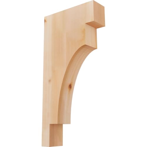 Ekena Millwork COR04X12X24MED00SWR 3 1/2"W x 12"D x 24"H Mediterranean Smooth Corbel, Western Red Cedar