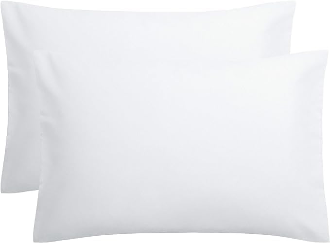 ASPIRE UK 2 White Super Soft Cotton Pillow cases 50x80 cm with Envelope Closure – Cozy, Breathable Bed Pillow Covers for Ultimate Comfort