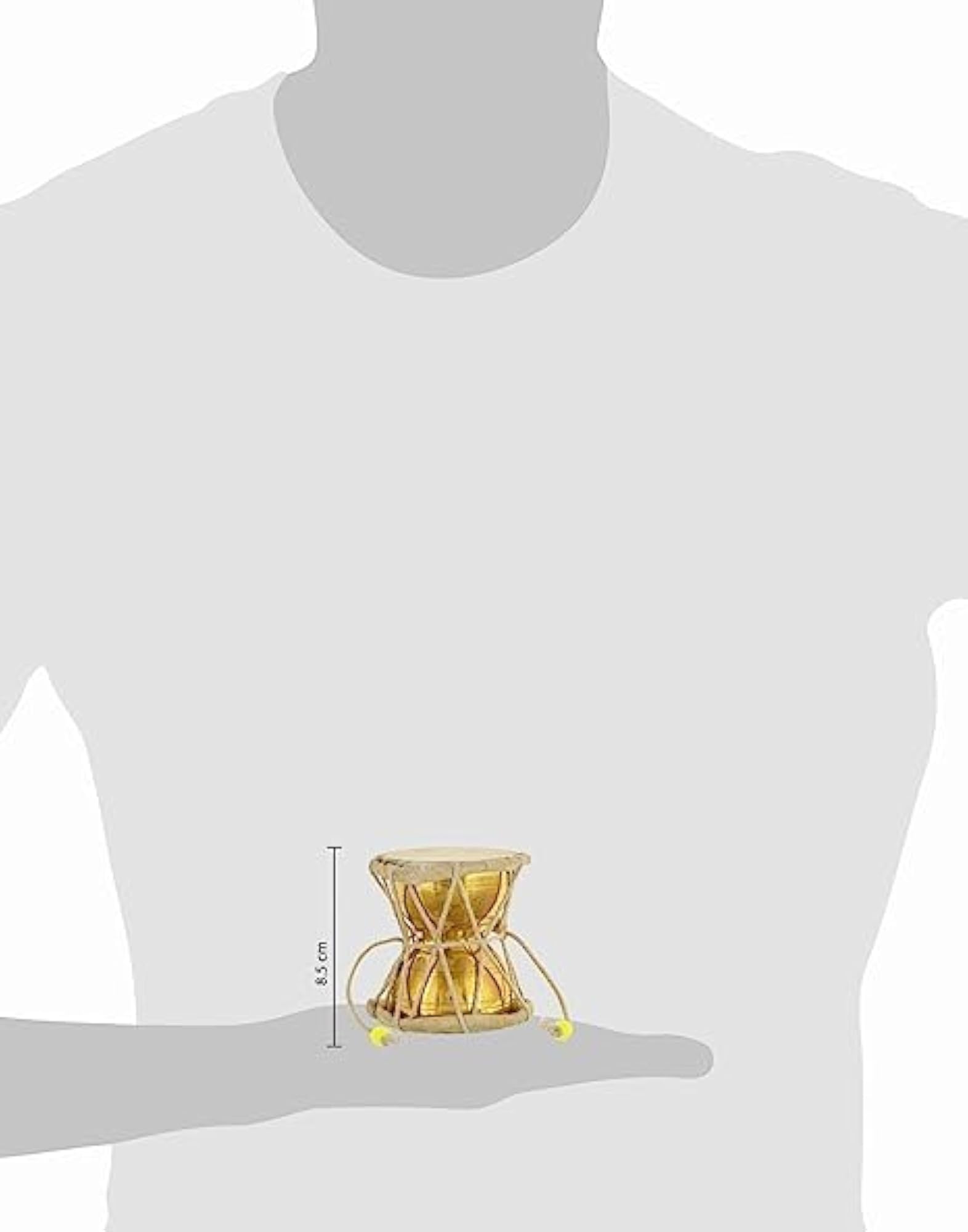 Hand Hammered Brass Damru Mini Hand Drum