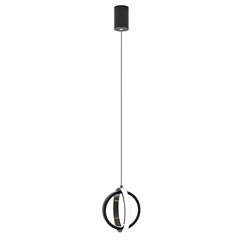 Lampe suspendue LED moderne fini blanc au design épuré pour salle à manger raffinée