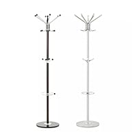 Coat Marble Base Stand Freestanding Garment Jacket Rack Umbrella Cloths Hanger Free Standing Clothes/Hat Rack | Coat Rack for Entryway/Hallway (Black)