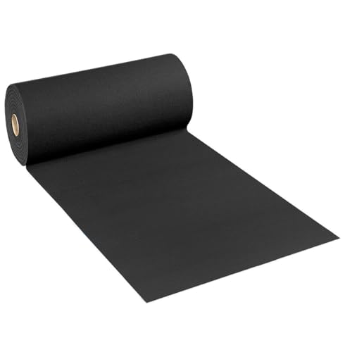EmmeVi Tapis de Moquette au Mètre H100 Cm Intérieur Extérieur Passerelle Magasin Église Cérémonie Défilé Noir
