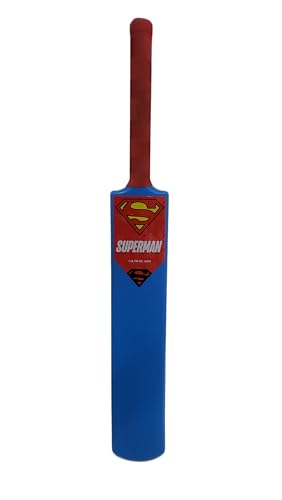Image of Kaizen Superman Junior Cricket Set for Kids - Superman-Themed Cricket Kit with Bat, Ball, 3 Stumps, Base & 2 Bails - Lightweight Plastic Outdoor Cricket Toy for Boys & Girls (Age 3+)