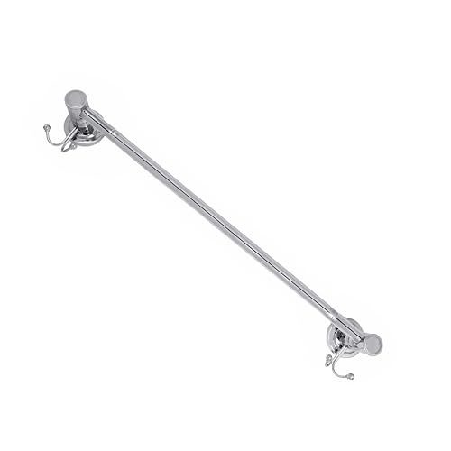 Image of Towel Rod 18 Inch | Wall Mounted Bathroom Towel Rack | Rust-Proof Chrome Finish Towel Hanger | Dual Towel Holder Rail for Bathroom & Kitchen (Double Hook Towel Rod) (18 Inches)