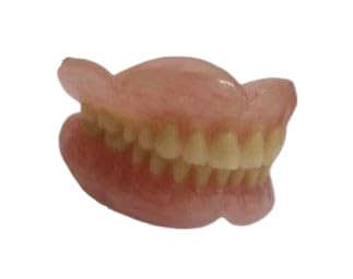 Custom-Fit UPPER AND LOWER COMPLETE DENTURE (FULL ACRYLIC SET) (natural white, full)