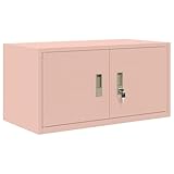 Qnhdfrt Aufbewahrungsschrank Rosa 80x40x40 cm pulverbeschichteter Stahl Modernes Industriedesign mit abschließbaren Türen Robuste Bürolösung für Homeoffice und Gemeinschaftsbüro