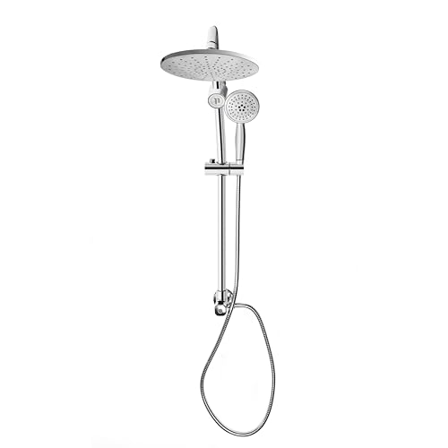 Niagara Conservation N99SR17CH Regadera Combo 5-Spray con 1.75 GPM 8.8 in Montaje de Pared, Cabezal Fijo y Manual en Cromo, 1 Paquete