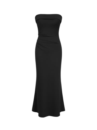 CIDER Womens Tube Dress Summer Maxi Strapless Bodycon Long Cocktail Party Club Dresses