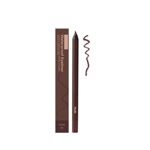 Maquillaje delineador de ojos negro lápiz impermeable, 24 horas de retención de larga duración no mareos color de bloqueo, sudor y aceite resistente al maquillaje resistente al agua lápiz (color