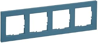 LEGRAND, SEANO+ 4-fach Rahmen, halogenfreies Thermoplast, nachhaltige Produktion und Verpackung, Farbe: Petrol lackiert, 765584