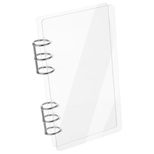 Couverture acrylique transparente A6 à 6 anneaux CRASPIRE pour classeur budget et organiseur