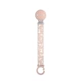Suavinex, Portaciuccio in tessuto per neonati, Nastro con disegno double-face, Catenella per ciuccio, Clip con fermaglio, per ciucci con anello. +0 mesi, adatto ai neonati, Wonder Coniglietti Rosa