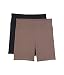Jockey 2-Pack Performance High-Waist 7'' Bike Shorts Deep Black/Plum Truffle MD 7
