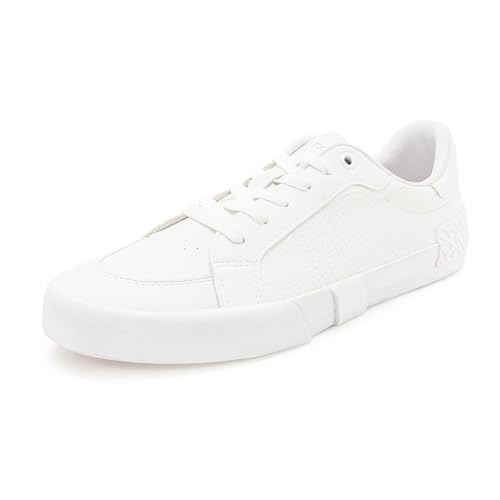 Image of Red Tape Men's Sneakers Off White Pu Round Toe Lace-Up Responsive Sole