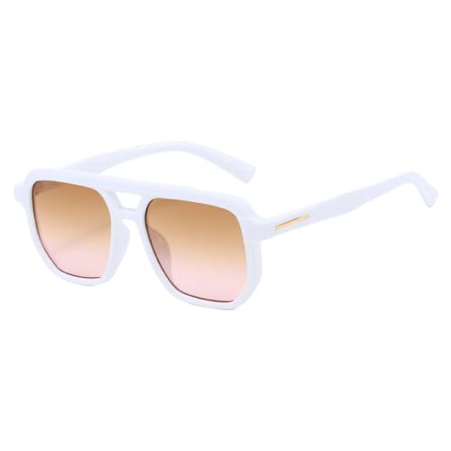 Lunettes de soleil léopard femme rétro à grande monture dégradée 6270-C7