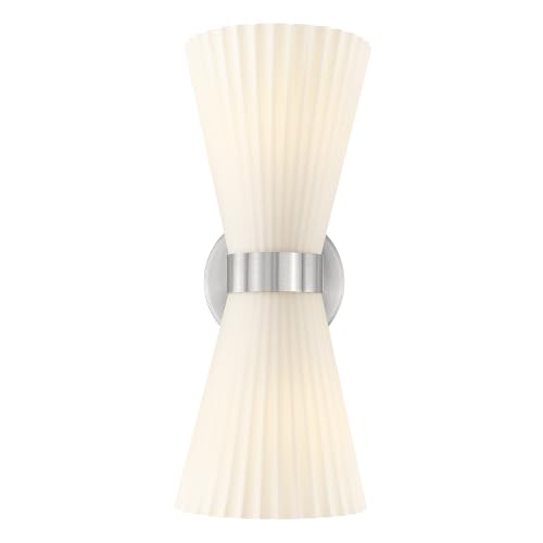 Image of HWH 2-Light 14.3-Inch Bathroom Vanity Wall Sconce Light, 5HZG97B-2W BN
