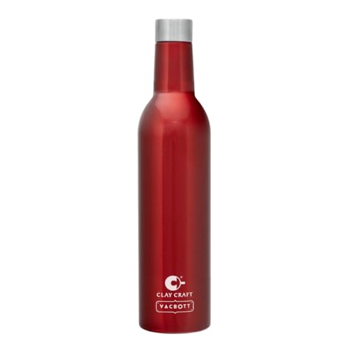 Image of CLAY CRAFT VACBOTT Ivy Wine Double Walled|18 Hours Hot and 24 Hours Cold Water Vacuum Insulated Flask Bottle|1 Pcs|1000 ml Water Bottles|Travelling|BPA-Free|BIS Certified|1Year Limited Warranty