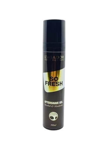 Gel para después del afeitado L'Agador So Fresh de mentol y mandarina, con aloe vera e hialurón, 100 ml, dispensador sin aire