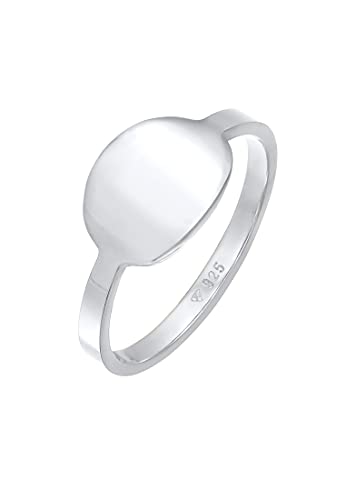Bague sceau Elli argent 925 femme anneau géométrique minimaliste chic