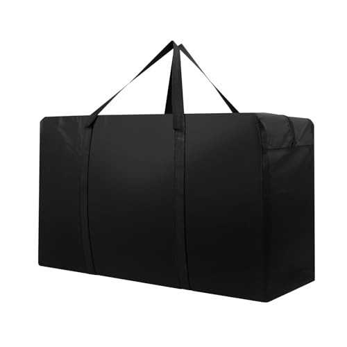 Cozary 150L Bolsa de Almacenamiento, 600D Oxford Bolsa de Mudanza, Bolsas de Transporte para Guardar Ropa Sabanas Mantas y Edredones, 85 x 55 x 33 CM, Negro