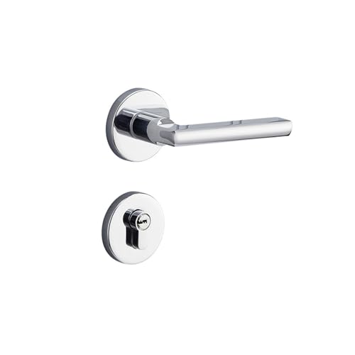 Cerradura de puerta de madera maciza plateada cromada con manija dividida premium 6