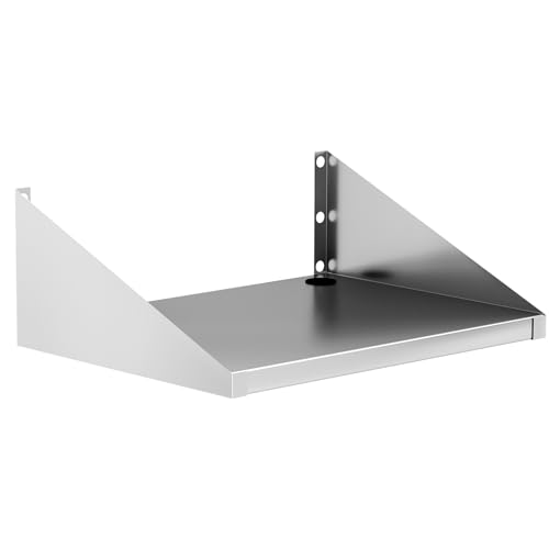 HOCCOT Stainless Steel Microwave Shelf 20"x15" Wall Mount