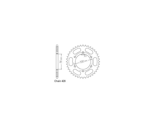 Couronne Acier Yamaha - 428-48 Dents - Similaire JTR1844 - Made in Germany
