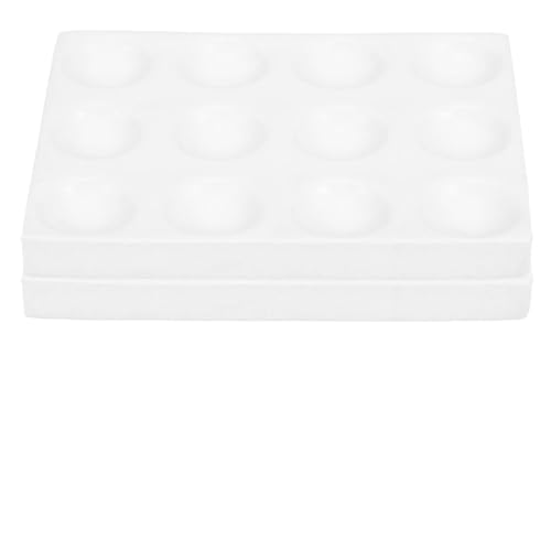 MUELODSIC Placa de Reacción Puntual de Cerámica 12 Orificios para Experimentos Químicos, Placa de Porcelana para Laboratorio, Resistente Abrasión y Uso Científico