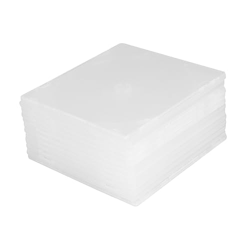 LALAFINA 25 Pcs Transparent CD Storage Box Ultrathin Dvd Case with Insertable Booklet Sleeve for Easy Recognition Portable Design for Home Cinema and Daily Use