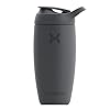 Promixx Pursuit Shaker Bottle Insulated Stainless Steel Water Bottle and Blender Cup, 550ml, Graphite