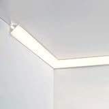 Canale di illuminazione indiretta a LED, striscia LED in alluminio con copertura in PC, pe...