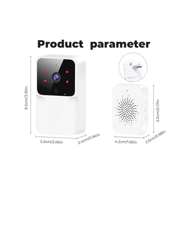 Sonnette basse consommation rechargeable noire avec interphone domestique - 4