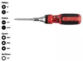 48-22-2322 For Milwaukee Tool 9-In-1 Square Drive Ratcheting Multi-Bit Driver