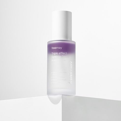freemay Triple Effect Synergy Serum 50 ml / 1.69 fl oz – Multi-Action Face Serum with Bakuchiol & Hyaluronic Acid, Brightening & Hydrating