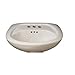 PROFLO PF4004WH PROFLO PF4004 24" Oval Vitreous China Pedestal Bathroom Sink with Overflow and 3 Faucet Holes at 4" Centers