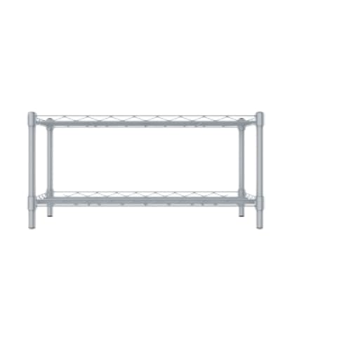 Image of 2-Shelves Heavy Duty Steel Storage Rack | Multipurpose Shelving Unit for Kitchen, Home & Utility
